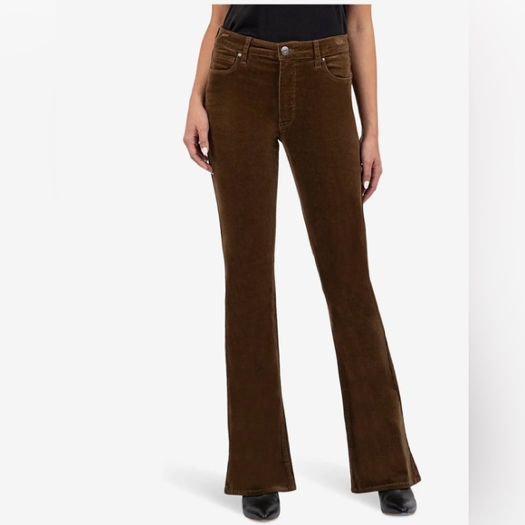 NWT Kut from the Kloth brown corduroy “Farrah” Baby Bootleg pants - Picture 2 of 14